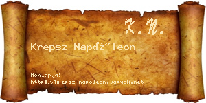 Krepsz Napóleon névjegykártya